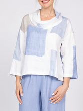 Load image into Gallery viewer, Colorblock Cowl Top - Blue
