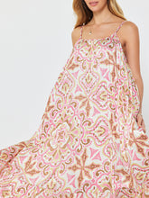 Load image into Gallery viewer, Pleated Midi with Belt - Pink/Brown

