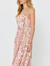 Load image into Gallery viewer, Pleated Midi with Belt - Pink/Brown
