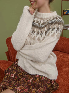 Fair Isle Crewneck Sweater - Ivory Multi