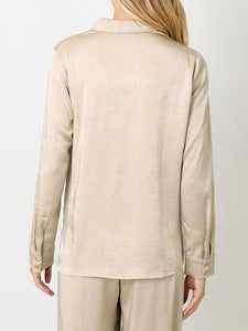 Satin Twist Top - Sand