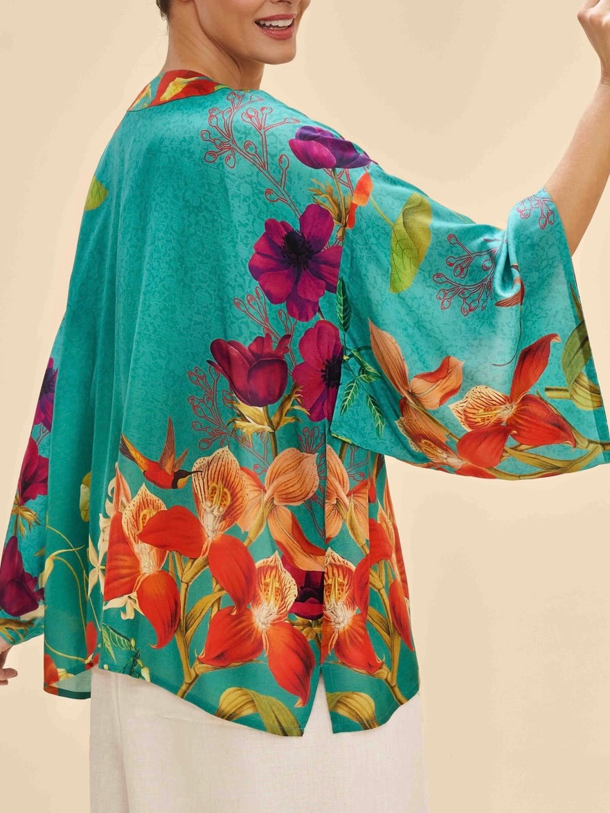 Kimono Jacket - Hummingbird Turquoise