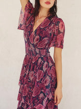 Load image into Gallery viewer, Tiered Maxi - Navy/Magenta
