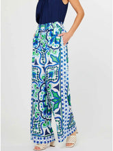 Load image into Gallery viewer, Smocked Waist Pants - Blue Multi
