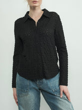 Load image into Gallery viewer, Floral Lace Button down - Black
