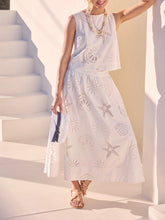Load image into Gallery viewer, Embroidered Eyelet Maxi Short - White
