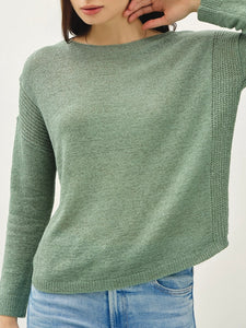 Drop Shoulder Sweater - Sage