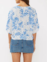 Load image into Gallery viewer, Knot Front Button-down - Blue/White
