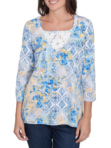 Embroidered Square Neck Top - BBRD