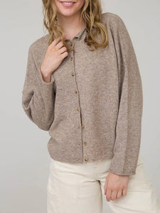 Marled Cardigan - Brown