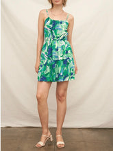 Load image into Gallery viewer, Open Back Mini Dress - Green Multi
