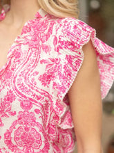 Load image into Gallery viewer, Paisley Print Top - Pink
