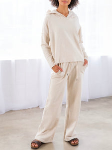 French Terry Wide Pant - Shell