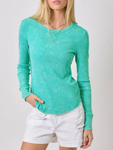 Load image into Gallery viewer, Washed Rib Tee - Sea
