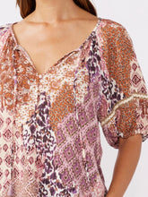 Load image into Gallery viewer, Floral Puff Sleeve Top - Clay
