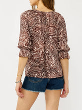 Load image into Gallery viewer, Paisley Blouse - Brown/Cream
