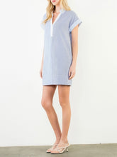 Load image into Gallery viewer, Seersucker Stripe Dress - Blue
