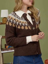 Load image into Gallery viewer, Fair Isle Cardigan - Brown Multi
