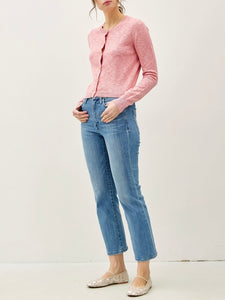 Cotton Slub Cardigan - Rose