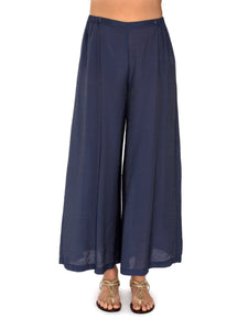 Wide Leg Ankle Pant - Night