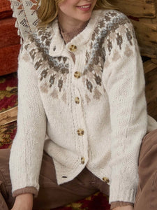 Fair Isle Cardigan - Natural Multi