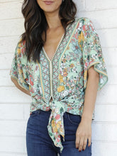 Load image into Gallery viewer, Tie Waist Top - Sage
