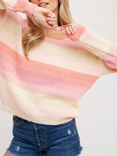 Load image into Gallery viewer, Pastel Knit Sweater - Pink Yellow
