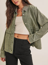 Load image into Gallery viewer, Twill Field Jacket - Washed Olive
