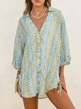 Load image into Gallery viewer, Tropical Breeze Button down/Cover-Up - Multi
