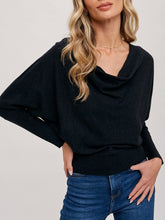 Load image into Gallery viewer, Cowl Dolman Sweater - Black
