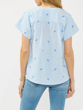 Load image into Gallery viewer, Cap Sleeve Pinstripe Top - Light Blue
