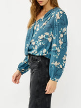 Load image into Gallery viewer, Overlap Blouson Top - Teal
