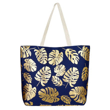 Load image into Gallery viewer, Foil Leaves Tote - 3 Colors
