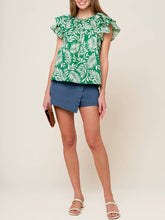 Load image into Gallery viewer, Leaf Print Top - Green
