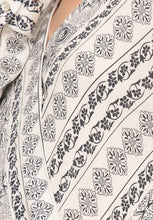 Load image into Gallery viewer, Bandana Print Long Sleeve Top - White/Navy
