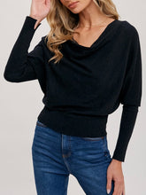 Load image into Gallery viewer, Cowl Dolman Sweater - Black
