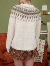 Load image into Gallery viewer, Fair Isle Crewneck Sweater - Ivory Multi
