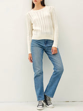 Load image into Gallery viewer, Classic Cable Sweater - Ivory
