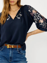 Load image into Gallery viewer, Embroidery &amp; Lace Blouse - Eclipse
