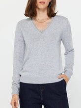 Load image into Gallery viewer, Lace Detail Sweater - Heather Gray
