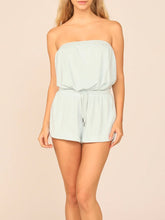 Load image into Gallery viewer, Terry Cloth Romper - Blue FINAL SALE

