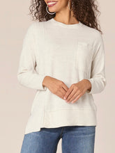 Load image into Gallery viewer, Mixed Knit Top - Heather Cream
