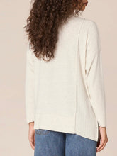 Load image into Gallery viewer, Mixed Knit Top - Heather Cream
