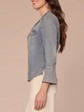 Load image into Gallery viewer, French Cuff Denim Shirt - Light Blue
