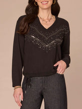 Load image into Gallery viewer, Brushed Top with Sequins - Black
