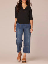 Load image into Gallery viewer, Notch Neck Tee - Black
