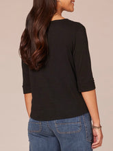 Load image into Gallery viewer, Notch Neck Tee - Black
