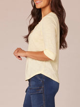 Load image into Gallery viewer, Notch Neck Tee - Buttercup
