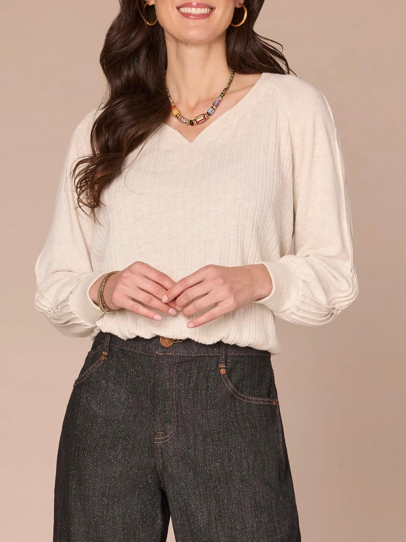 Smocked Sleeve Top - HCRM