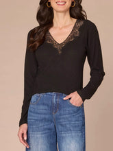 Load image into Gallery viewer, Crochet Knit Top - Black
